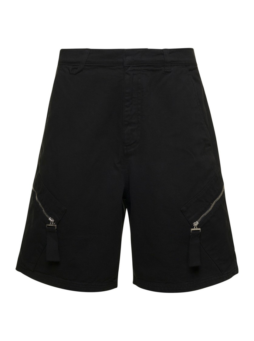 Shop Jacquemus Black 'le Shorts' In Canvas Cotton