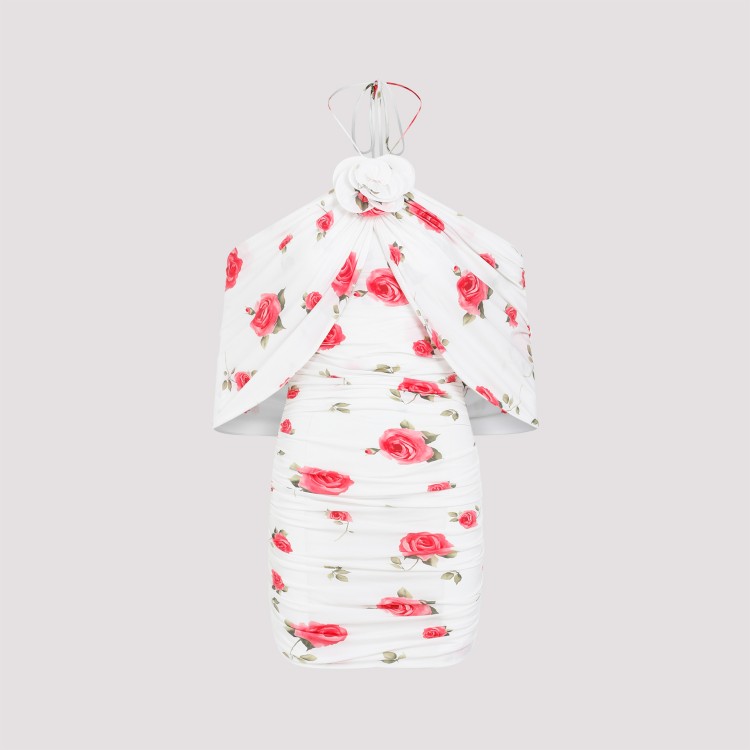 Magda Butrym White Cream Printed Dress In White