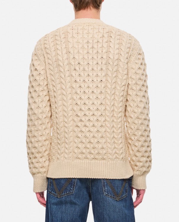 Shop Givenchy Crew Neck Sweater Chunky Weight In Neutrals