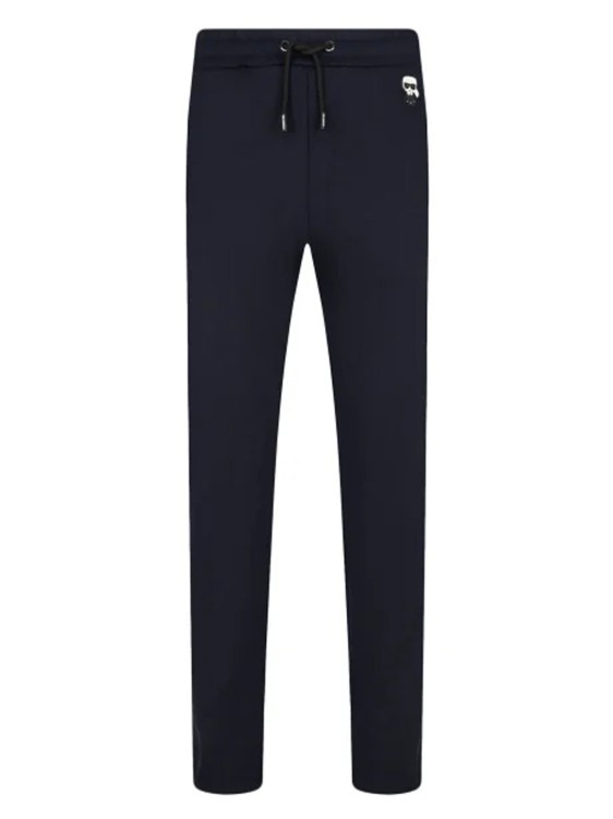 Shop Karl Lagerfeld Cotton Logo Sweatpants In Black