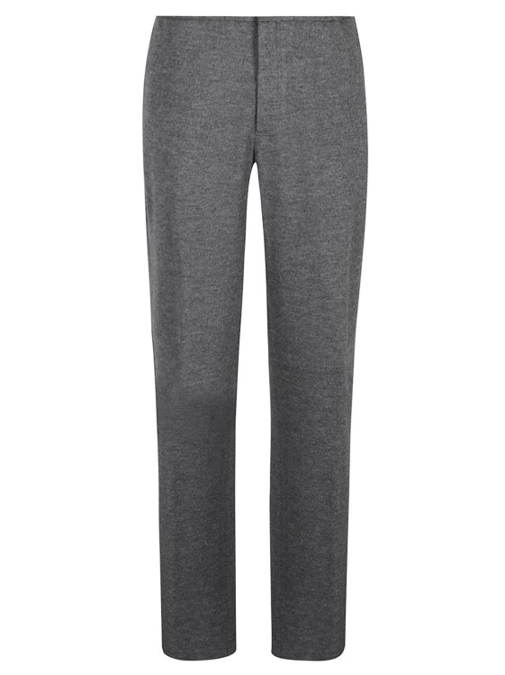 Shop Lanvin High-rise Straight-leg Trousers In Grey