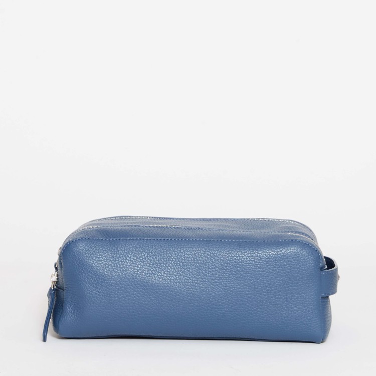 Shop Orciani Double Zipper Leather Avio Handbag In Blue