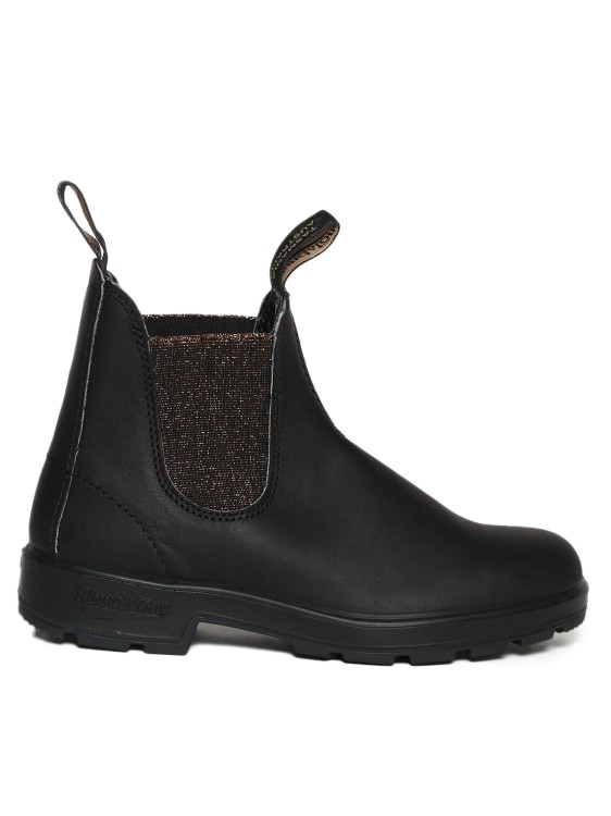 Blundstone Chelsea Boot 1924 In Black Leather With Bronze Glitter Elastic