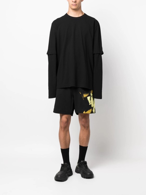 Shop Y-3 Black Drawstring Waist Shorts