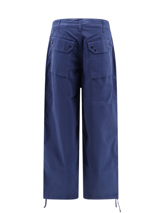 Shop Ten C Stretch Cotton Wide Trouser In Blue