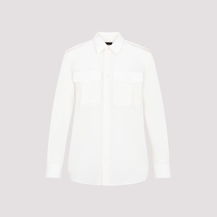 Nili Lotan Jeanette Long-sleeved Shirt In Silk In White