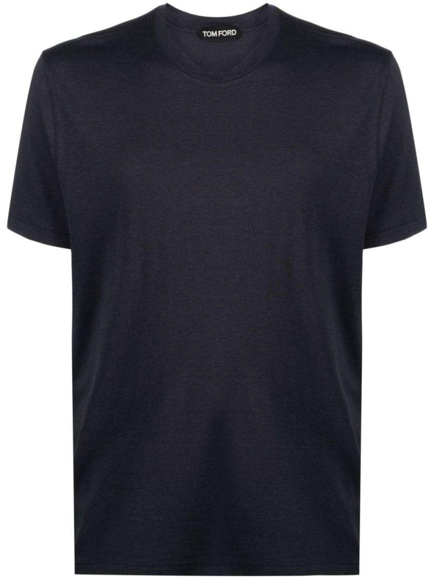 Shop Tom Ford Cotton T-shirt In Blue