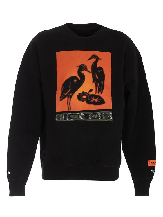 Shop Heron Preston Black Logo Sweartshirt