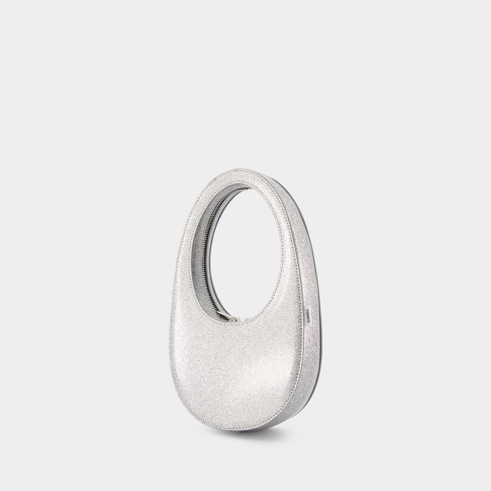 Coperni Mini Swipe Bag - - Leather - Silver In White