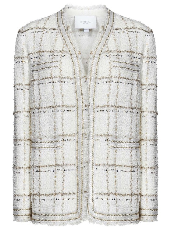 Shop Giambattista Valli Tweed Unlined Jacket In White