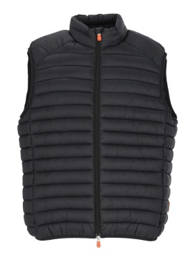 Save The Duck Ailantus Padded Puffer Vest Brown Black at