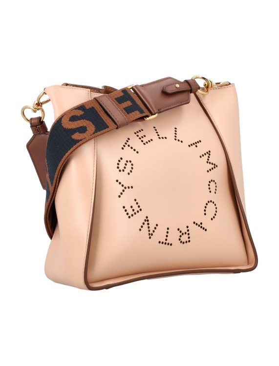 Shop Stella Mccartney Blush Logo Shoulder Bag In Pink