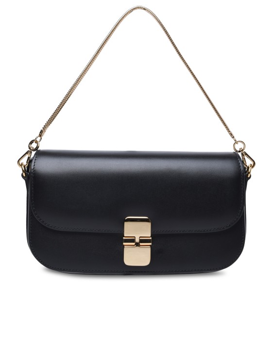 Shop Apc Grace' Black Leather Bag