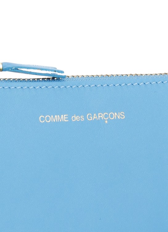 Shop Comme Des Garçons Wallet With Logo In Blue
