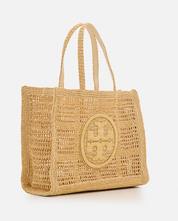 Shop Tory Burch Ella Hand-crocheted Large Tote Bag In Brown
