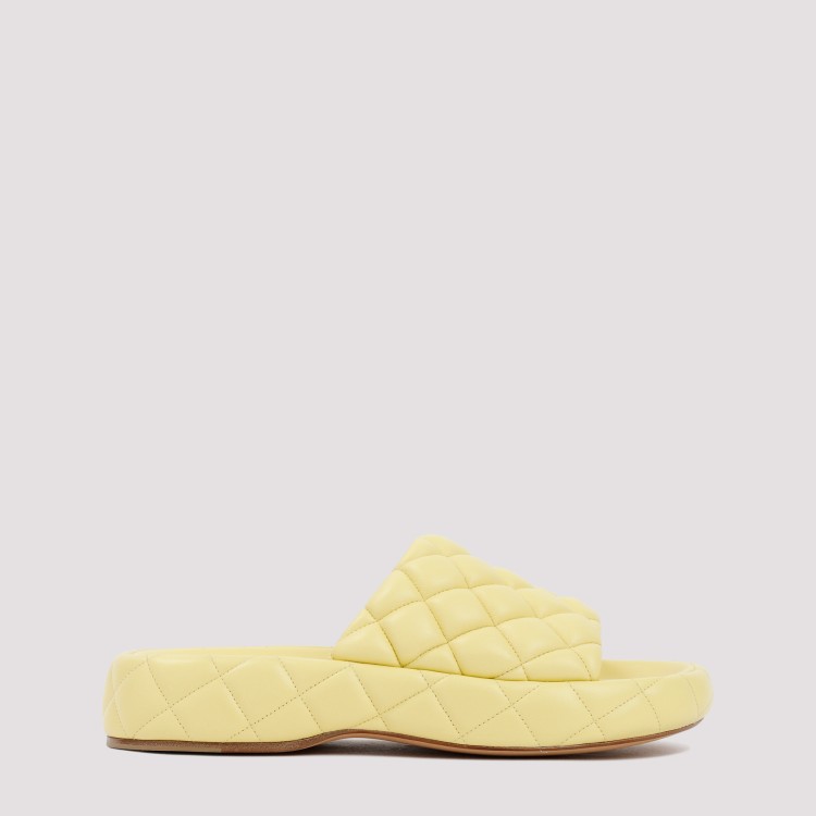 Shop Bottega Veneta Lemonade Padded Leather Sandals In Yellow