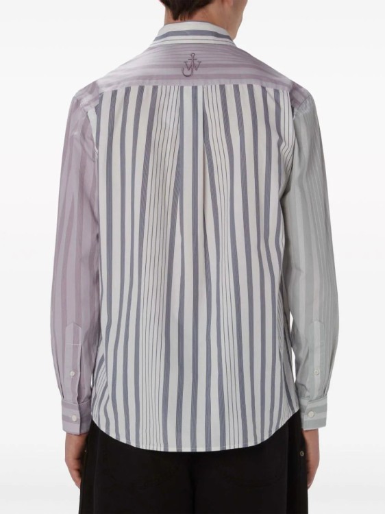 Jw Anderson Panelled Stripe-print Shirt In Multicolor