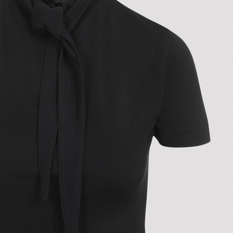 Jil Sander High-neck Viscose Midi Dress In Black