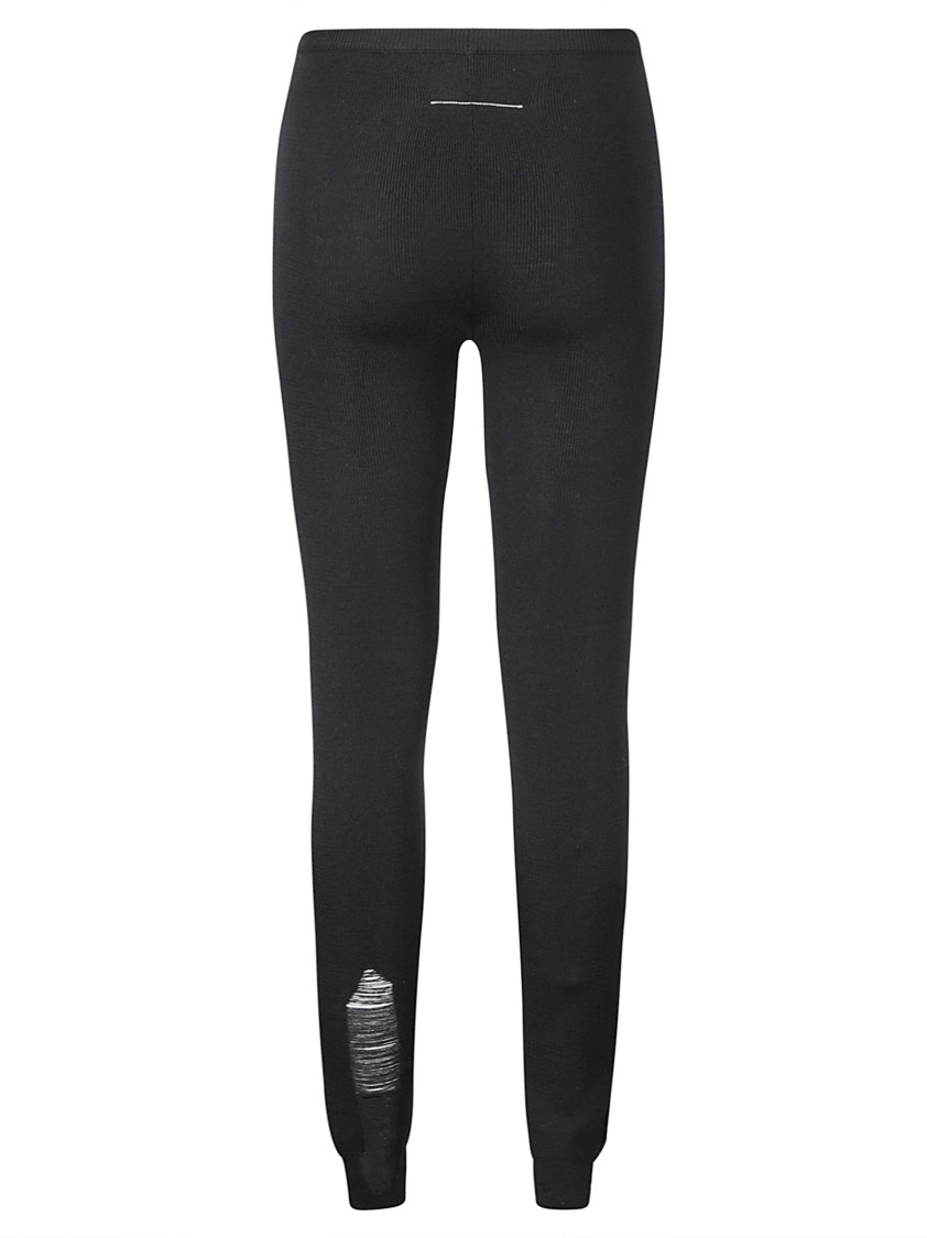 Mm6 Maison Margiela Mm6 By Maison Margiela Elastic Waist Leggings Trousers In Black
