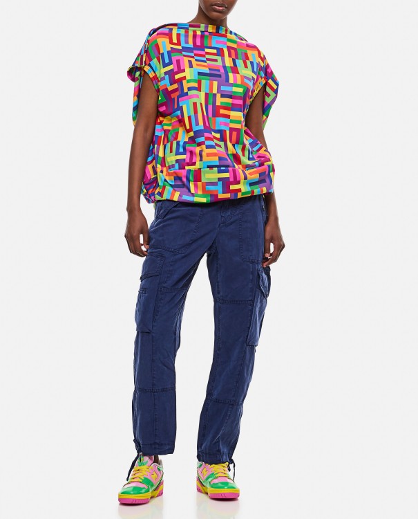 Shop Comme Des Garçons Geometric Pattern Top In Multicolor