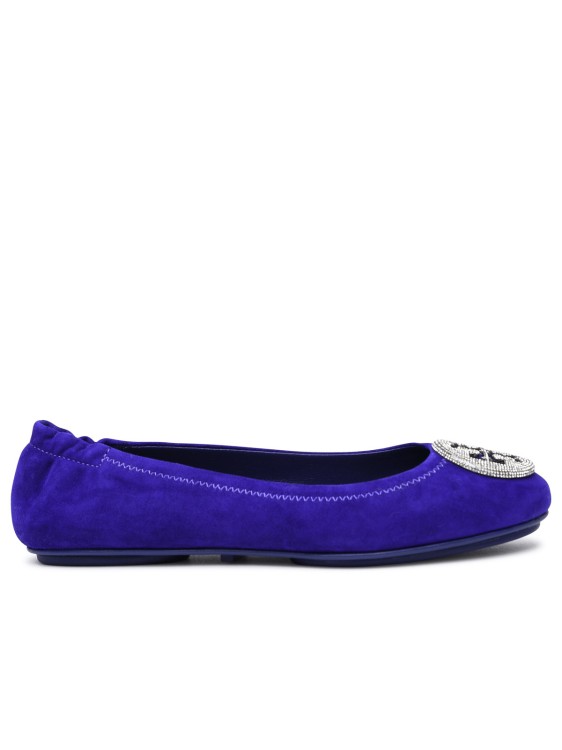 Tory burch blue online suede flats