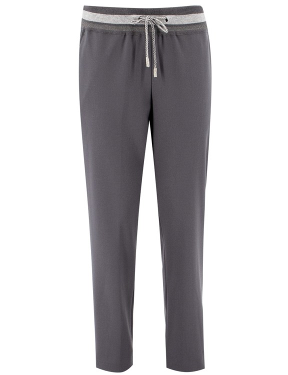 Panicale Grey Wool Fabric Trousers