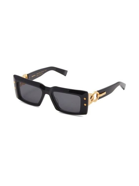 Shop Balmain Imperial Square-frame Sunglasses In Black