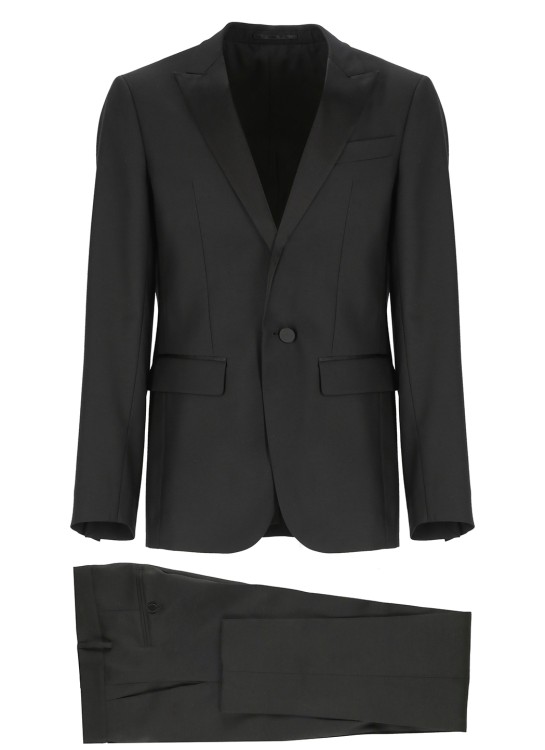 Dsquared2 Wool Suit In Black
