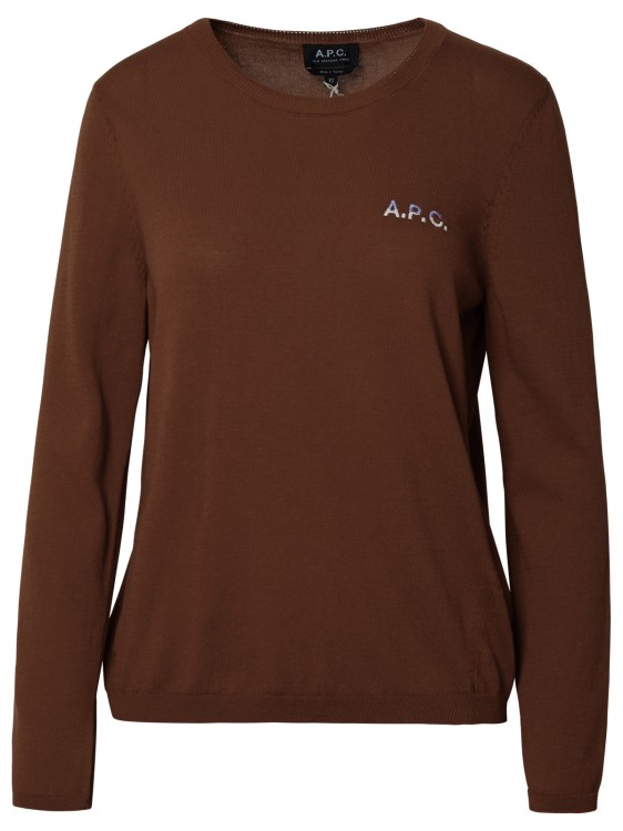Shop Apc Brown Cotton Albane Sweater