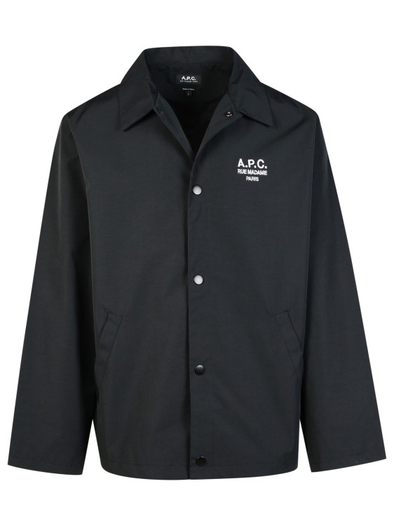 Shop Apc Regis' Black Cotton Blend Shirt