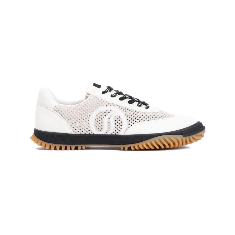 Shop Stella Mccartney Grey Stone S-wave Sneakers In White