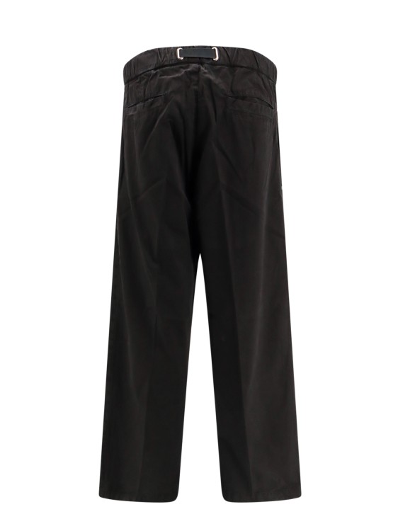 Shop Whitesand Cotton Trouser With Elastic Waistband And Drawstring At Waist In Black