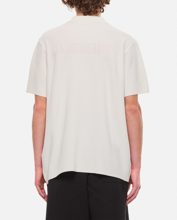 Shop Jacquemus Maille Polo Shirt In White