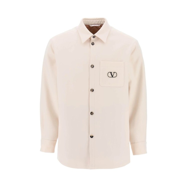Shop Valentino Vlogo Signature Jacket In Neutrals