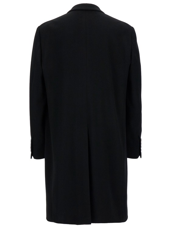 Shop Dolce & Gabbana Black Single-breasted Coat In Wool