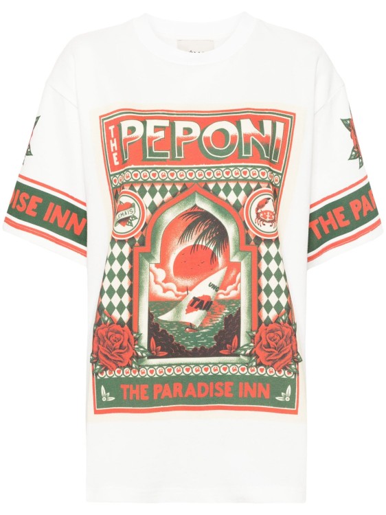 Shop Alemais T-shirt Peponi-print White