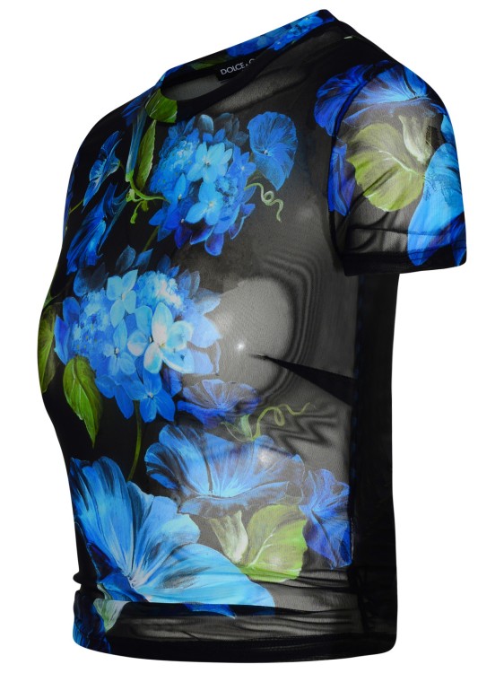 Shop Dolce & Gabbana Black Polyamide Blend T-shirt In Blue