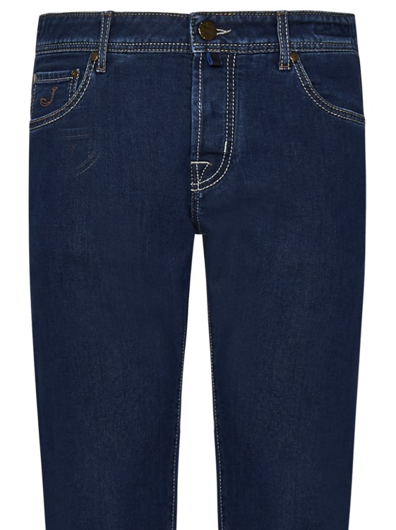 Shop Jacob Cohen Slim-fit Super Stretch Cotton Denim Jeans In Black