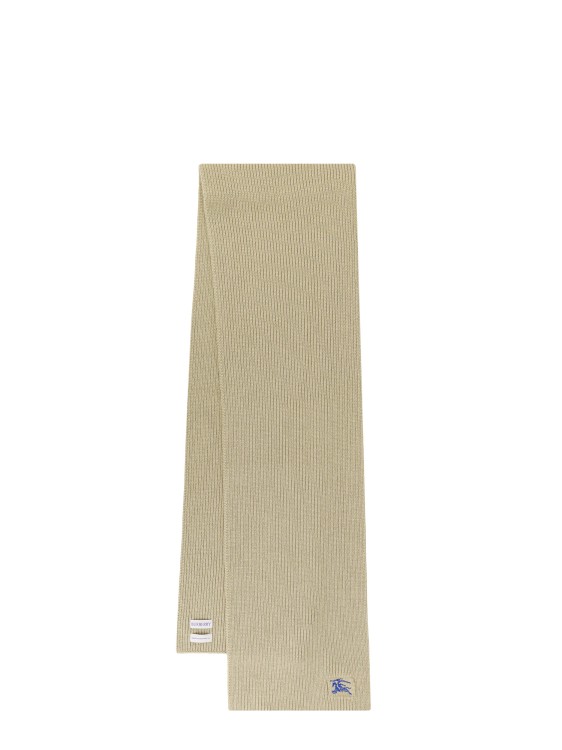 Burberry Cashmere Scarf With Iconic Embroidery In Neutrals