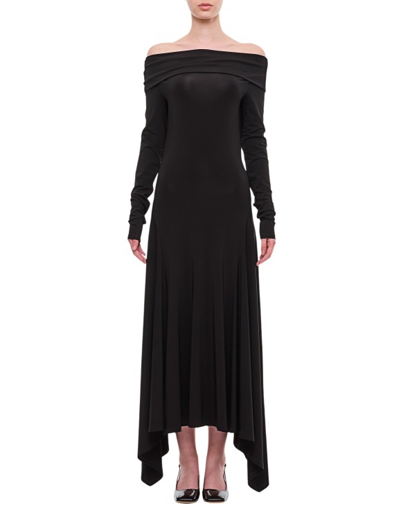 Shop Max Mara Gerla Long Sleeve Dress In Black