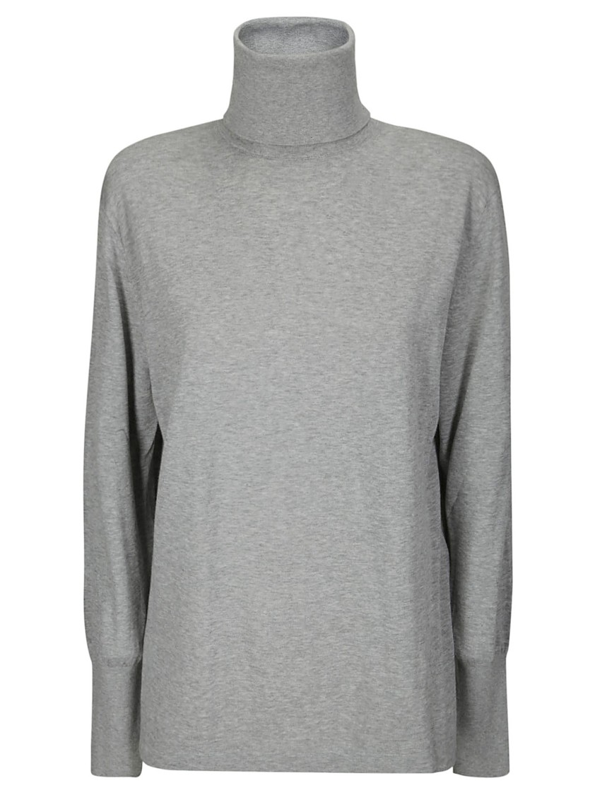 Studio Nicholson Cotton Turtleneck Sweater In Gray