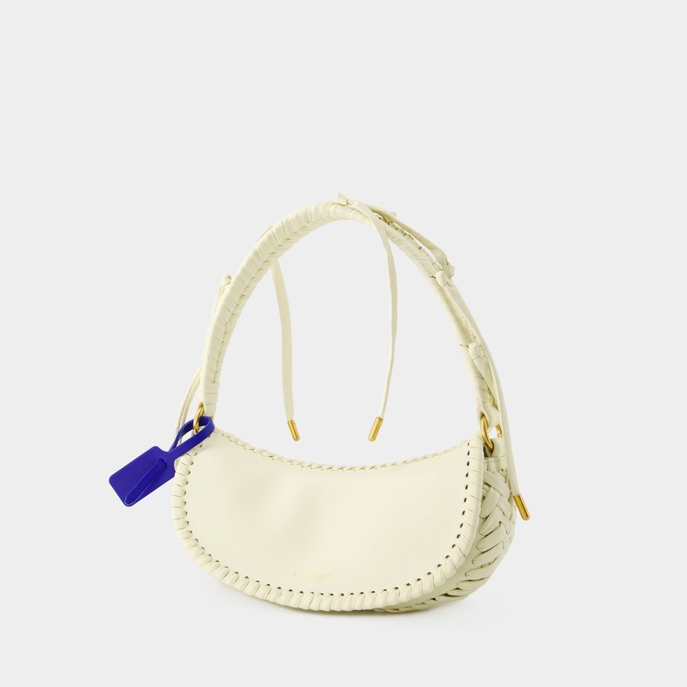Off-white Edge Weaving Shoulder Bag - Leather - Beige In Neutrals