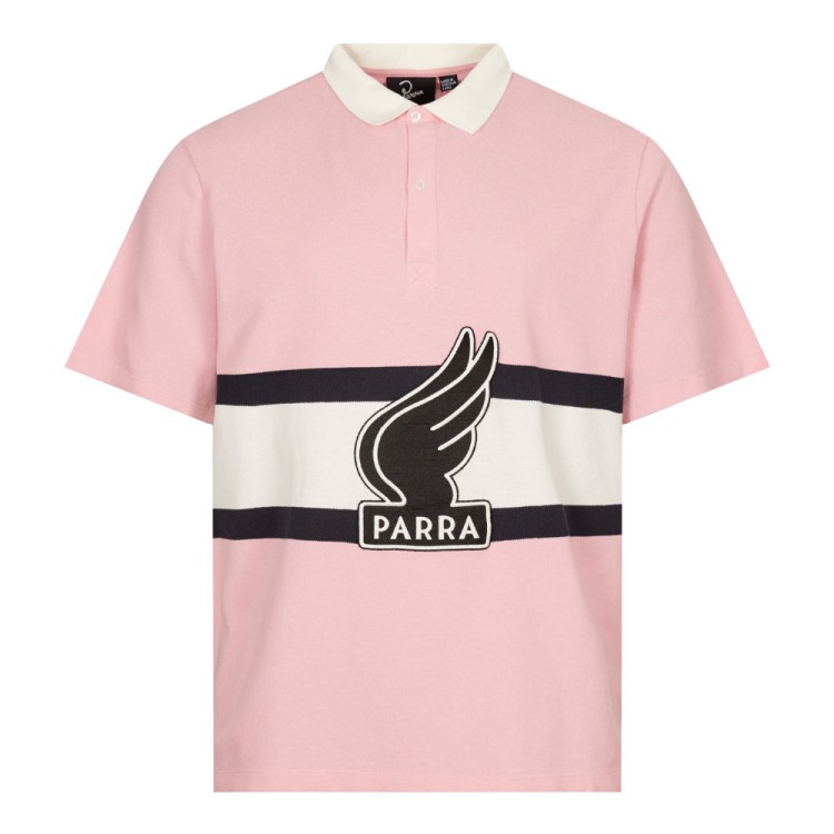 By Parra Winged Logo Polo Shirt In Pink