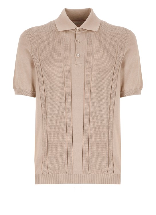 Shop Brunello Cucinelli Cotton Polo Shirt In Neutrals