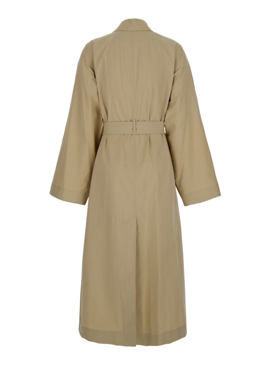 Shop Totême Tumbled Cotton Silk Trench In Brown