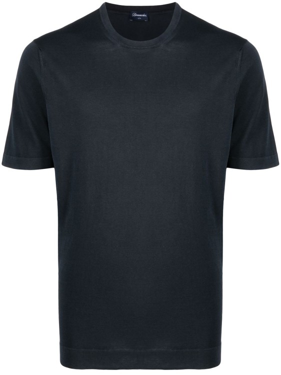 Drumohr Garment-dyed T-shirt In Black