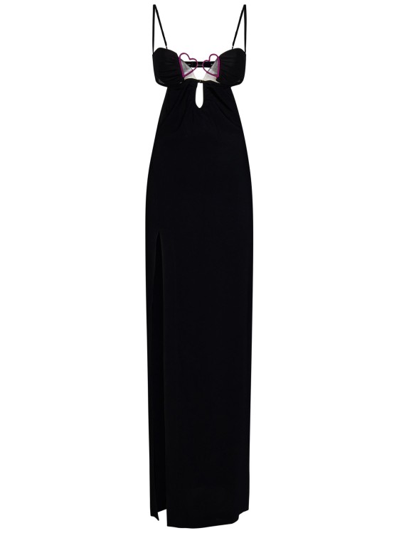 Nensi Dojaka Long Dress With Heart Detail In Black