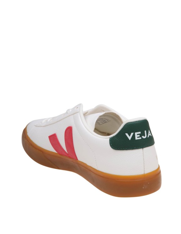 Shop Veja Campo Chromefree In White/red And Green Leather