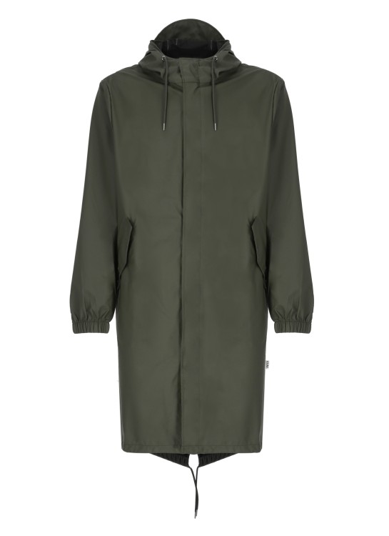 Shop Rains Fishtail Raincoat In Green