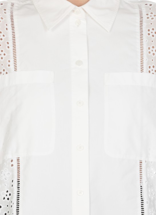 Shop Kenzo Broderie Anglaise Shirt In White